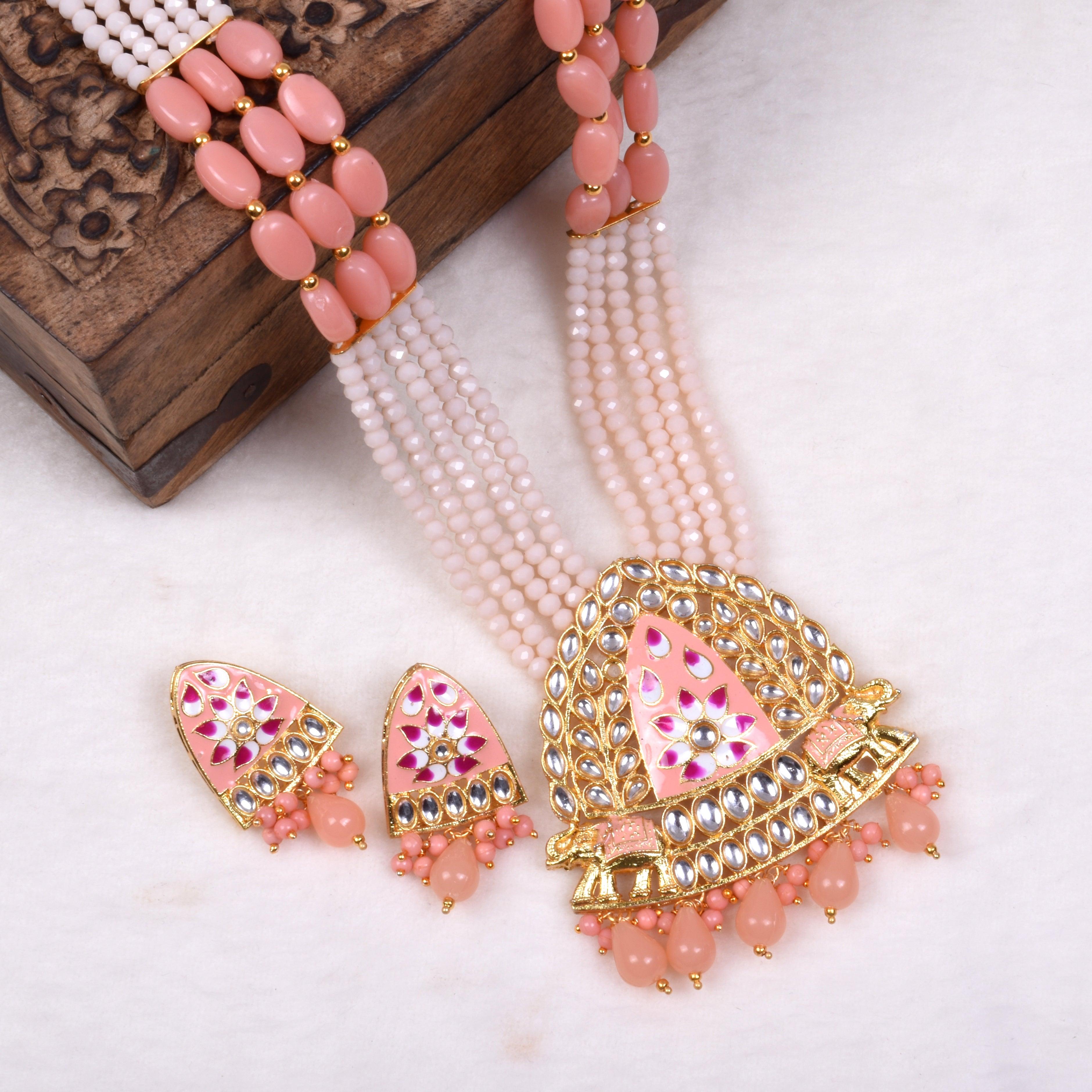 Beads Necklace Set | Necklace Set - South India Jewels